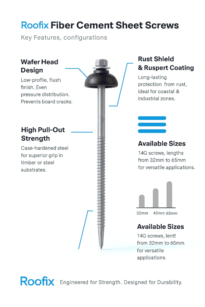 Features of Fiber Cement Sheet Screws