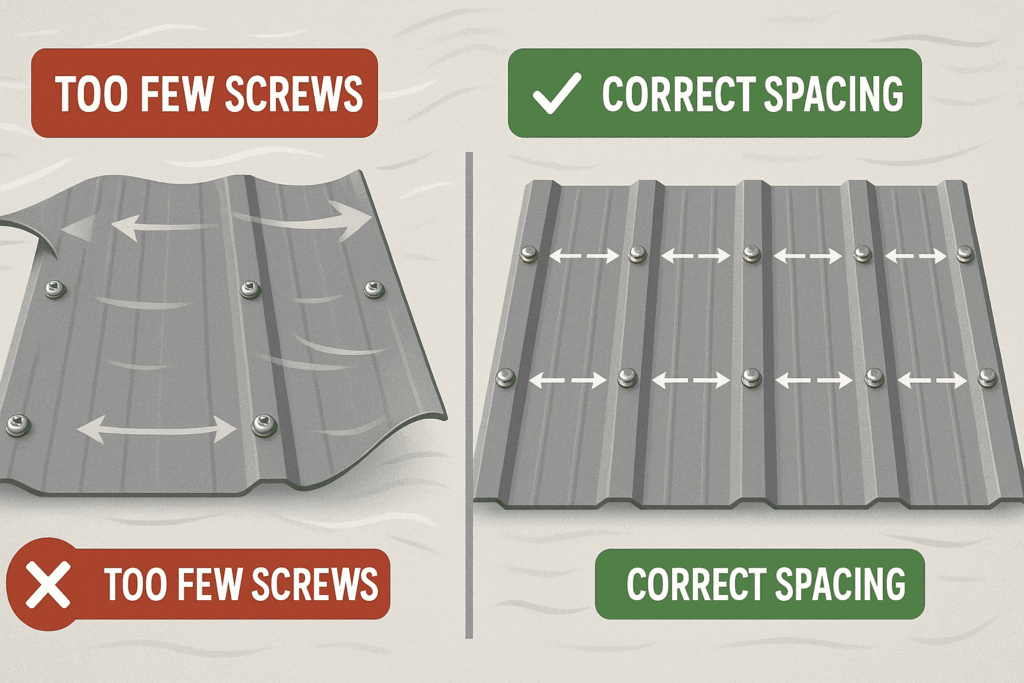 Incorrect Spacing of Screws