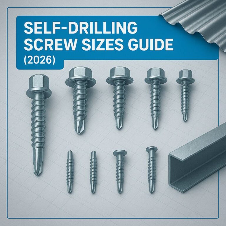 Self-Drilling Screw Sizes for Different Sheet Thicknesses (Complete Guide 2026)