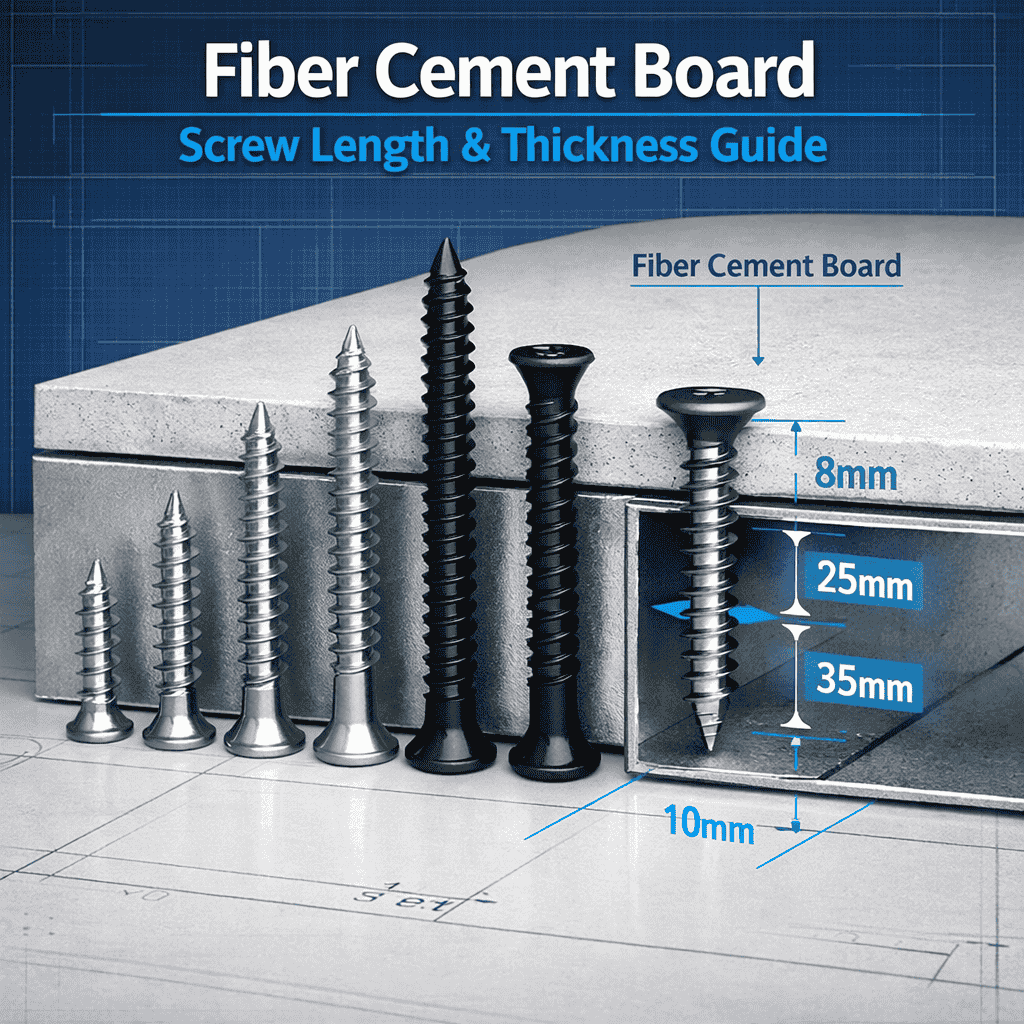 Fiber Cement Board Screw Size Guide