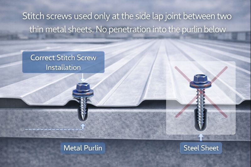 Stitch Screw Correct Installation