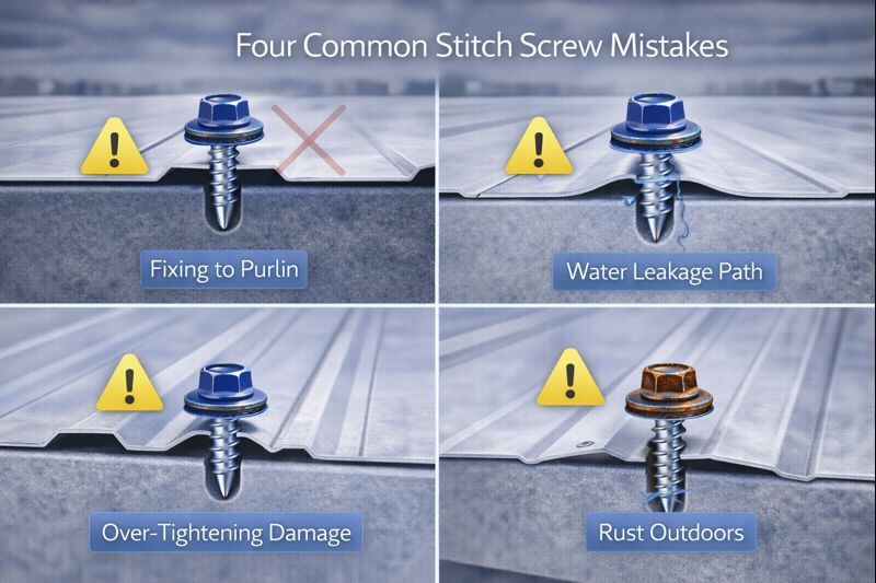 Common Mistakes while using stitch screws